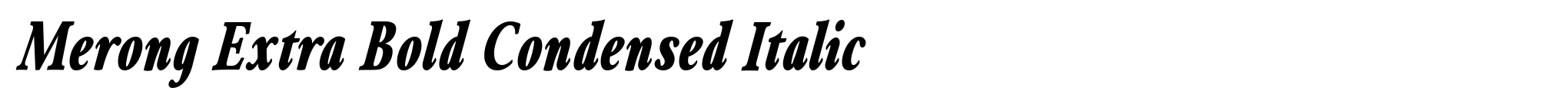 Merong Extra Bold Condensed Italic image